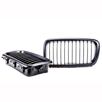 Sportgrill Kühlergrill Single für BMW 7er E38 94-01 Hochglanz schwarz