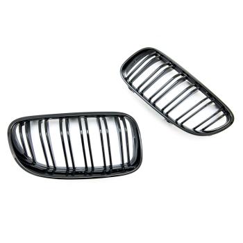 Preview: Sportgrill Kühlergrill Doppelsteg für BMW 3er E92 / E93 10-13 Hochglanz schwarz