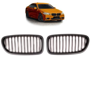 Sportgrill Kühlergrill Single für BMW 5er F10 / F11 10-18 schwarz/Matt