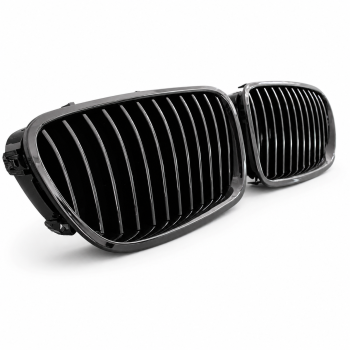 Sportgrill Kühlergrill für BMW 5er F10 / F11 09-16 Hochglanz schwarz