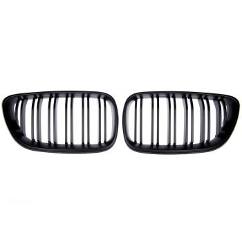 Kühlergrill SET Schwarz Matt Doppelsteg passt für BMW 2er F22 F23 235 240 M2
