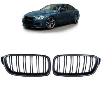 KÜHLERGRILL GRILL DOPPELSTEG FÜR BMW 3ER F30 F31 AB 11-19 SCHWARZ MATT