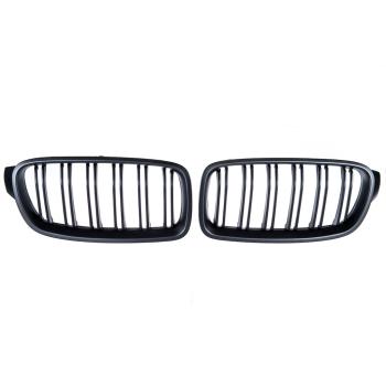 KÜHLERGRILL GRILL DOPPELSTEG FÜR BMW 3ER F30 F31 AB 11-19 SCHWARZ MATT