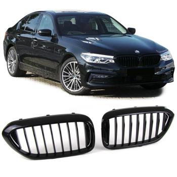 Kühlergrill  Doppelsteg hochglanz Schwarz passt für BMW 5er G30 G31 2016-2020
