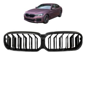 Sportgrill Kühlergrill kompatibel mit BMW 5er G30 / G31 20- Carbon Look