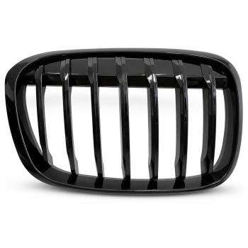 Sportgrill Kühlergrill Single kompatibel mit BMW X1 F48 14-19 schwarz glanz