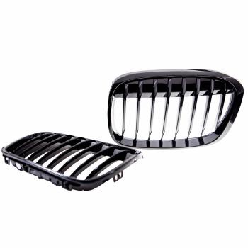 Sportgrill Kühlergrill Single kompatibel mit BMW X1 F48 14-19 schwarz glanz