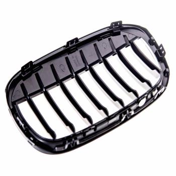 Sportgrill Kühlergrill Single kompatibel mit BMW X1 F48 14-19 schwarz glanz