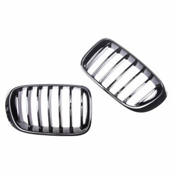 Preview: Kühlergrill / Sportgrill Single schwarz glanz für BMW X3 F25 X4 F26 14-17