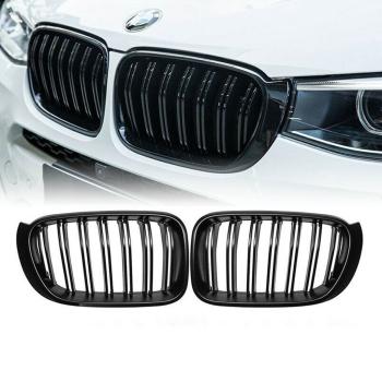 Kühlergrill / Sportgrill schwarz glanz für BMW X3 F25 X4 F26 14-17