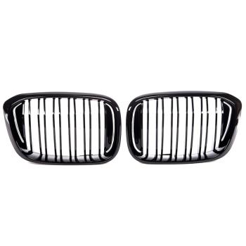 PASST FÜR BMW X3 X4 G01 G02 KÜHLERGRILL DOPPELSTEG GLANZ SCHWARZ