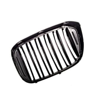 PASST FÜR BMW X3 X4 G01 G02 KÜHLERGRILL DOPPELSTEG GLANZ SCHWARZ