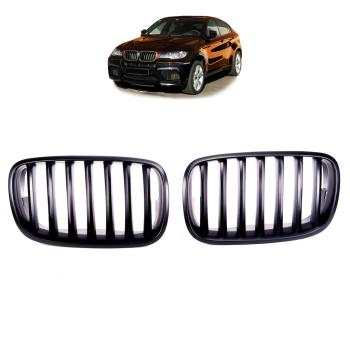 Kühlergrill / Sportgrill schwarz matt für BMW X5 X6 E70 E71 E72 08-14