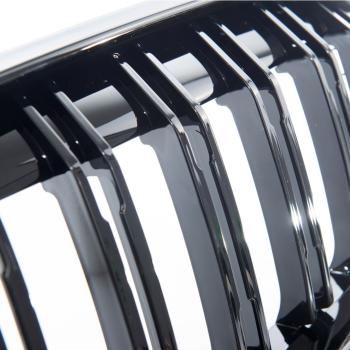 Set Sport Doppelsteg Kühlergrill schwarz Glanz passt für BMW 2er F44 Grand Coupe