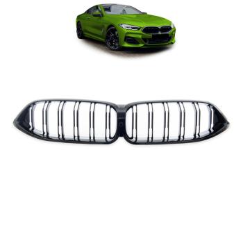 FÜR BMW 8ER G14 G15 G16 KÜHLERGRILL DOPPELSTEG GLANZ SCHWARZ 2018-2022