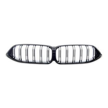 Preview: FÜR BMW 8ER G14 G15 G16 KÜHLERGRILL DOPPELSTEG GLANZ SCHWARZ 2018-2022