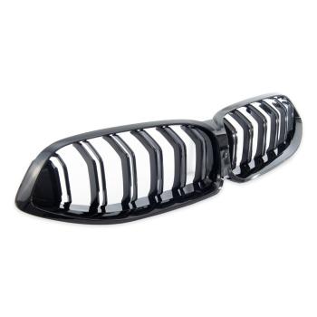 Preview: FÜR BMW 8ER G14 G15 G16 KÜHLERGRILL DOPPELSTEG GLANZ SCHWARZ 2018-2022