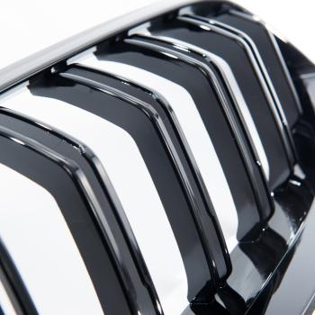 FÜR BMW 8ER G14 G15 G16 KÜHLERGRILL DOPPELSTEG GLANZ SCHWARZ 2018-2022