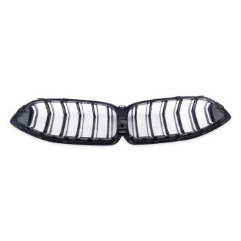 FÜR BMW 8ER G14 G15 G16 KÜHLERGRILL DOPPELSTEG GLANZ SCHWARZ 2018-2022