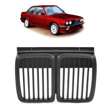 Sportgrill Kühlergrill kompatibel mit BMW 3er E30 87-94 Matt schwarz