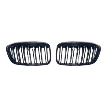 Preview: Sportgrill Kühlergrill Doppelsteg kompatibel mit BMW 2er F45 / F46 18-21 glanz schwarz