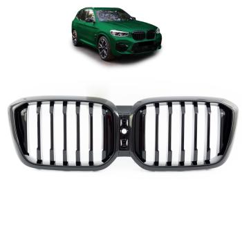 Sportgrill Kühlergrill kompatibel mit BMW X3 G01 / X4 G02 21- glanz schwarz