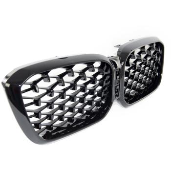 Preview: Sportgrill Kühlergrill kompatibel mit BMW X3 X4 ab 21- Diamond glanz schwarz