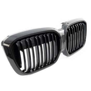 Sportgrill Kühlergrill kompatibel mit BMW iX3 G08 21- glanz schwarz