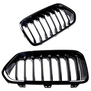 Sportgrill Kühlergrill kompatibel mit BMW X2 F39 17-23 glanz schwarz