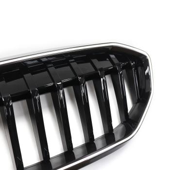 Preview: LED-Kühlergrill mit einer Lamelle in Hochglanz schwarz für BMW 3er G20 G21 19-22