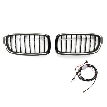 LED KÜHLERGRILL GRILL FÜR BMW 3ER F30 F31 AB 11-19 SCHWARZ GLANZ