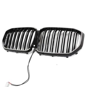 Preview: LED-Doppellamellen-Kühlergrill in Schwarz glänzend für BMW X5-Serie G05 ab 18