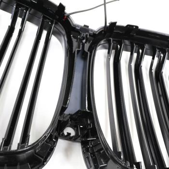 LED-Doppellamellen-Kühlergrill in Schwarz glänzend für BMW X5-Serie G05 ab 18