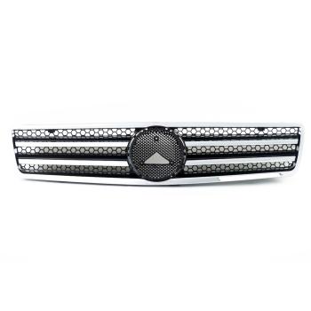Sport Kühlergrill Chrom Schwarz glanz für Mercedes Benz SL (R129) ab 1989-2001