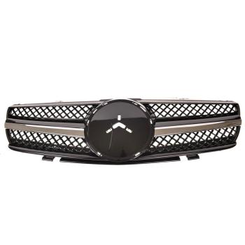 Sport Kühlergrill Schwarz Chromfür Mercedes Benz SL (R230) Vorfacelift ab 01-05
