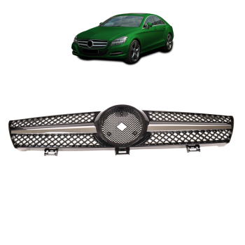 Kühlergrill Gitter glanz Schwarz Chrom passt für CLS C219 W219 04-08 kein AMG