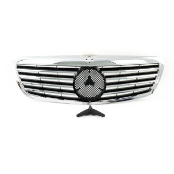 Sport Kühlergrill Chrom Silber für Mercedes Benz S-Klasse (W221) ab 2005-2006