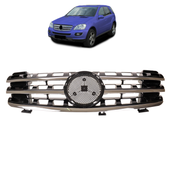 Kühlergrill Schwarz hochglanz + Chrom passend für Mercedes ML W164 05-08 Vormopf