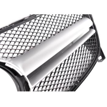 Sport Kühlergrill Schwarz Silber passt für Mercedes GLA X156 ab 13-16 nicht AMG