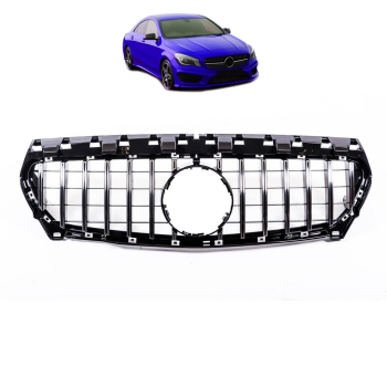 Kühlergrill schwarz chrom passt an Mercedes W117 CLA 13-16 Sport-Panamericana GT