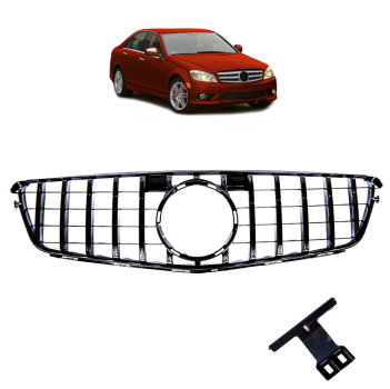Kühlergrill Frontgrill Schwarz für Mercedes W204 S204 C204 Panamericana 07-15