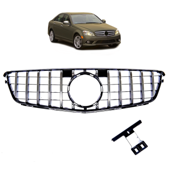 Kühlergrill Schwarz chrom für Mercedes W204 S204 C204 Panamericana 07-15