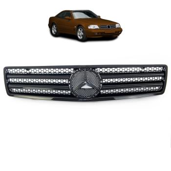 Sport Kühlergrill Schwarz glanz für Mercedes Benz SL (R129) ab 1989-2001