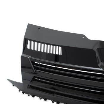 Kühlergrill Schwarz Glanz clean ohne Emblem für VW T6 Bus Transporter 2015-2019
