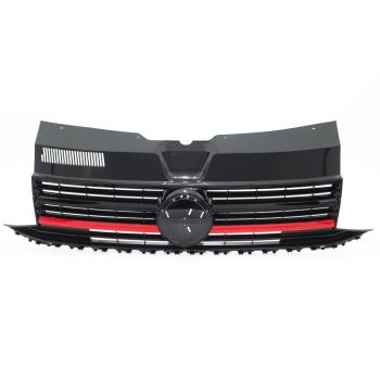 Kühlergrill Schwarz Glanz Leiste Rot für VW T6 Multivan Transporter 2015-2019