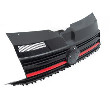 Kühlergrill Schwarz Glanz Leiste Rot für VW T6 Multivan Transporter 2015-2019