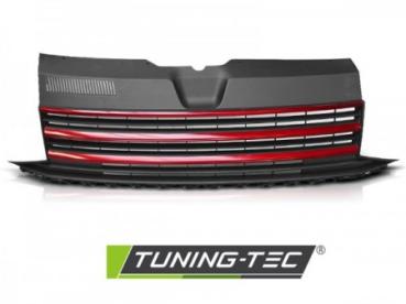Sportgrill / Kühlergrill für Volkswagen T6 15-19 schwarz/rot