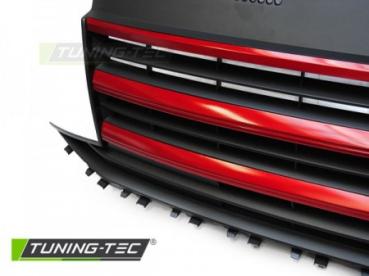Sportgrill / Kühlergrill für Volkswagen T6 15-19 schwarz/rot