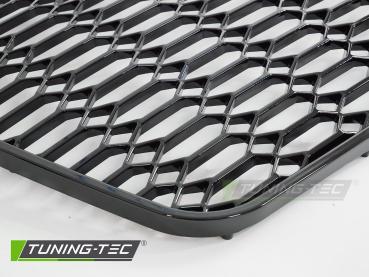 Wabengitter Sportgrill / Kühlergrill für Audi A6 4G (C7) 10-14 Hochglanz schwarz