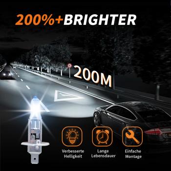 2er Set H1 55W Xenon Style Look Lampen Weiß Halogen Birnen Autolampe GLÜHBIRNEN